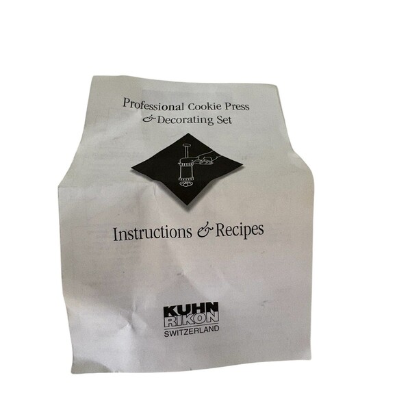 Vintage Williams Sonoma Stainless Steel Cookie Press 18 Disks 6 Decorating Tips - Picture 7 of 13